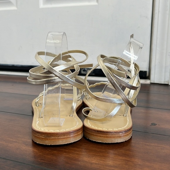 La Botteguccia Da Givanni Poisitano Gladiator Sandals Gold Women's 8.5 New - Picture 5 of 9